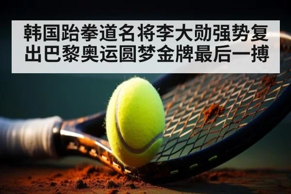 韩国跆拳道名将李大勋强势复出巴黎奥运圆梦金牌最后一搏
